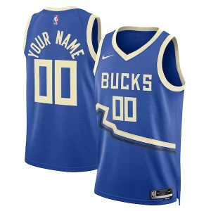 Fascinante Meraviglioso Accattivante Milwaukee Bucks Nike Unisex 2024/25 Custom Swingman Jersey City Edition Royal