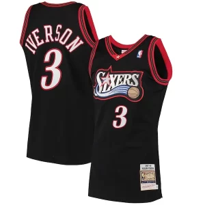 Classico Incantevole Carino Allen Iverson Philadelphia 76ers 1997/98 Hardwood Classics Authentic Jersey Black