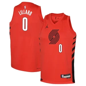 Incantevole Fantastico Damian Lillard Portland Trail Blazers Jordan Brand Youth Swingman Jersey Statement Edition Red