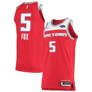 Sofisticato De'Aaron Fox Sacramento Kings Nike Authentic Badge Jersey City Edition Red