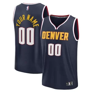 Bellissimo Attraente Denver Nuggets Fast Break Custom Jersey Icon Edition Navy/Blue