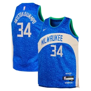 Moderno Classico Comodo Giannis Antetokounmpo Milwaukee Bucks Nike Youth Swingman Replica Jersey City Edition Royal