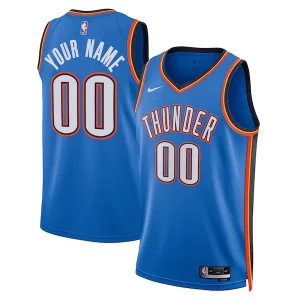 Gorgeous Accattivante Cool Oklahoma City Thunder Nike Unisex Swingman Custom Jersey Blue Icon Edition