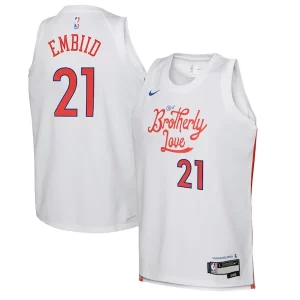 Fantastico Splendido Versatile Joel Embiid Philadelphia 76ers Nike Youth 2022/23 Swingman Jersey City Edition White