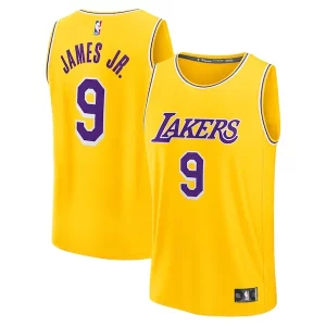 Carino Stupendo Delizioso Bronny James Los Angeles Lakers 2024 NBA Draft Fast Break Player Jersey Icon Edition Gold