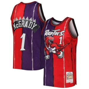 Fantastico Raffinato Tracy McGrady Toronto Raptors Hardwood Classics 1998/99 Split Swingman Jersey Purple/Red