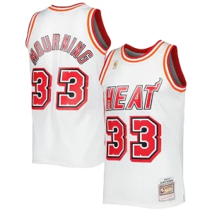 Ottimo Prestigioso Eccezionale Alonzo Mourning Miami Heat Hardwood Classics Swingman Jersey White
