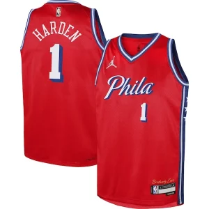 Raffinato Versatile James Harden Philadelphia 76ers Jordan Brand Youth Swingman Jersey Statement Edition Red