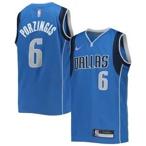 Accattivante Delizioso Kristaps Porzingis Dallas Mavericks Nike Youth 2021/22 Diamond Swingman Jersey Icon Edition Blue