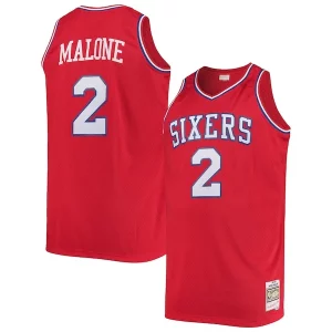 Resistente Ottimo Moses Malone Philadelphia 76ers 1982/83 Big & Tall Hardwood Classics Swingman Jersey Red