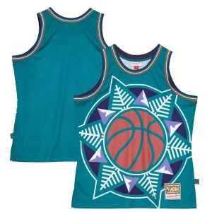 Comodo Fantastico Utah Jazz Hardwood Classics Blown Out Fashion Jersey Turquoise