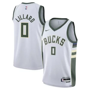 Duraturo Versatile Damian Lillard Milwaukee Bucks Nike Youth Swingman Jersey Association Edition White