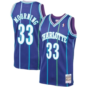 Magnifico Duraturo Alonzo Mourning Charlotte Hornets 1994/95 Hardwood Classics Swingman Jersey Purple