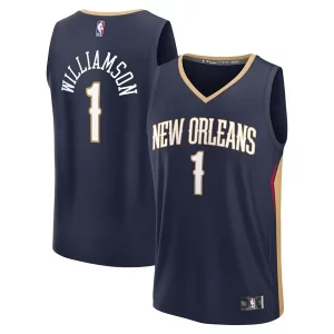 Prestigioso Comodo Moderno Zion Williamson New Orleans Pelicans Youth Fast Break Replica Player Jersey Icon Edition Navy
