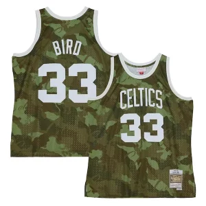 Resistente Carino Larry Bird Boston Celtics Hardwood Classics 1985/86 Ghost Green Swingman Jersey Camo
