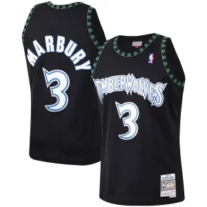 Moderno Stephon Marbury Minnesota Timberwolves 1997/98 Hardwood Classics Swingman Jersey Black