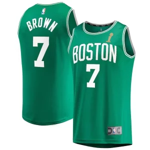 Classico Magnifico Jaylen Brown Boston Celtics 2024 NBA Finals Champions Fast Break Replica Player Jersey Kelly Green Icon Edition