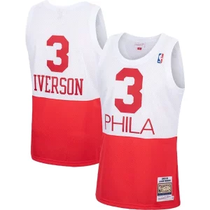 Carino Classico Allen Iverson Philadelphia 76ers 2003/04 Hardwood Classics Authentic Jersey White/Black/Red