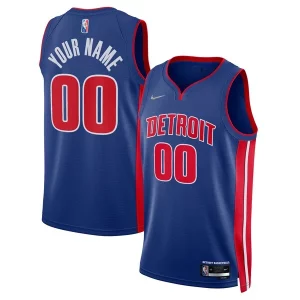 Attraente Cool Detroit Pistons Nike 2021/22 Diamond Swingman Custom Jersey Icon Edition Blue