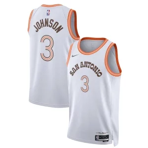Attraente Keldon Johnson San Antonio Spurs Nike Unisex 2023/24 Swingman Jersey White City Edition