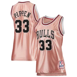 Delizioso Scottie Pippen Chicago Bulls Women's 75th Anniversary Rose Gold 1997 Swingman Jersey Pink