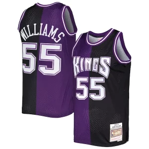 Carino Resistente Jason Williams Sacramento Kings Hardwood Classics 2000/01 Split Swingman Jersey Purple/Black