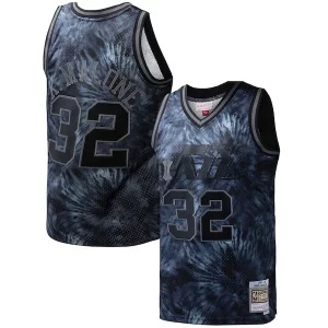 Delizioso Duraturo Eccezionale Karl Malone Utah Jazz Hardwood Classics 1991/92 Tie Dye Swingman Jersey Black