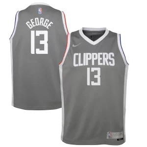 Duraturo Raffinato Pratico Paul George LA Clippers Nike Youth 2020/21 Swingman Player Jersey Gray Earned Edition