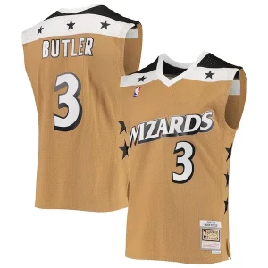 Comodo Attraente Caron Butler Washington Wizards 2001/02 Hardwood Classics Swingman Jersey Gold