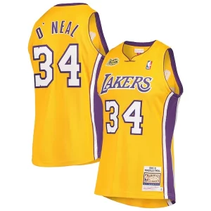 Resistente Fantastico Comodo Shaquille O'Neal Los Angeles Lakers 2000 NBA Finals Hardwood Classics Authentic Jersey Gold