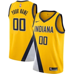 Moderno Attraente Gorgeous Indiana Pacers Nike 2019/20 Custom Swingman Jersey Yellow Statement Edition