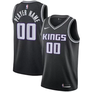 Eccezionale Incantevole Sacramento Kings Nike Swingman Custom Jersey Black Statement Edition