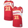 Delizioso Comodo Bellissimo Dominique Wilkins Atlanta Hawks 1986/87 Hardwood Classics Swingman Jersey Red