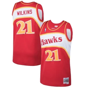 Delizioso Comodo Bellissimo Dominique Wilkins Atlanta Hawks 1986/87 Hardwood Classics Swingman Jersey Red