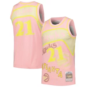 Pratico Splendido Incantevole Dominique Wilkins Atlanta Hawks 1986/87 Swingman Sidewalk Sketch Jersey Pink