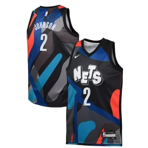 Classico Cameron Johnson Brooklyn Nets Nike Youth Swingman Replica Jersey City Edition Black