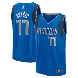 Cool Versatile Bellissimo Luka Dončić Dallas Mavericks Fast Break Replica Player Jersey Icon Edition Blue