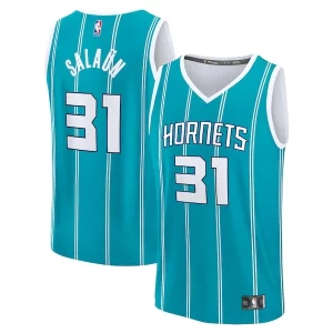 Fantastico Versatile Pratico Tidjane Salaun Charlotte Hornets 2024 NBA Draft Fast Break Player Jersey Icon Edition Teal
