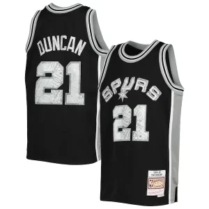 Delizioso Fascinante Tim Duncan San Antonio Spurs Youth 1998/99 Hardwood Classics 75th Anniversary Diamond Jersey