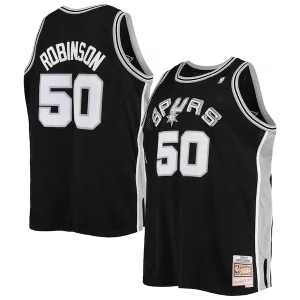 Trendy Attraente Ottimo David Robinson San Antonio Spurs 1998/99 Big & Tall Hardwood Classics Swingman Jersey Black