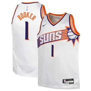 Lussuoso Gorgeous Fascinante Devin Booker Phoenix Suns Nike Youth Swingman Jersey Association Edition White