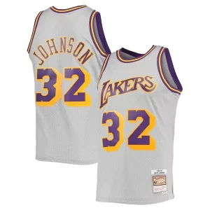 Duraturo Incantevole Magic Johnson Los Angeles Lakers 1984 85 Hardwood Classics Reload 2.0 Throwback Swingman Jersey Gray