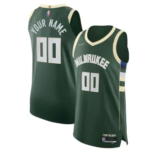 Lussuoso Robusto Attraente Milwaukee Bucks Nike 2021/22 Diamond Authentic Custom Jersey Icon Edition Hunter Green