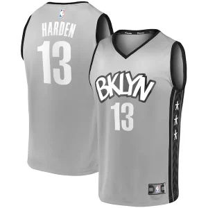 Delizioso James Harden Brooklyn Nets Fast Break Replica Jersey Charcoal Statement Edition/White