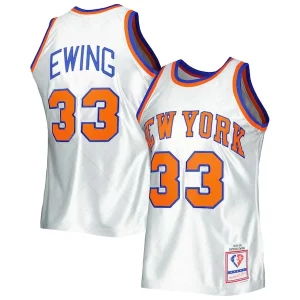 Robusto Sofisticato Patrick Ewing New York Knicks 1985/86 Hardwood Classics 75th Anniversary Swingman Jersey Platinum