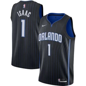 Lussuoso Trendy Versatile Jonathan Isaac Orlando Magic Nike Swingman Jersey Black Icon Edition