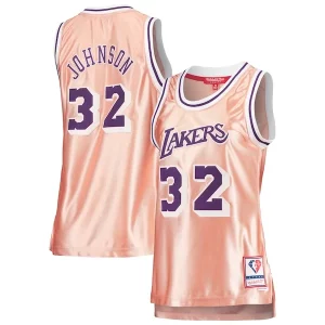 Raffinato Fascinante Comodo Magic Johnson Los Angeles Lakers Women's 75th Anniversary Rose Gold 1984 Swingman Jersey Pink
