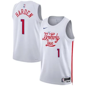 Incantevole Moderno James Harden Philadelphia 76ers Nike Unisex 2022/23 Swingman Jersey City Edition White