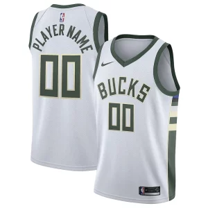 Ottimo Cool Milwaukee Bucks Nike 2020/21 Swingman Custom Jersey Association Edition White