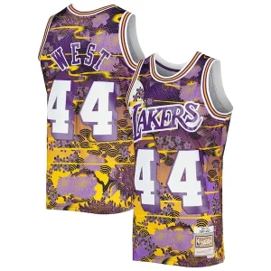 Ottimo Elegante Jerry West Los Angeles Lakers 1971/72 Hardwood Classics Lunar New Year Swingman Jersey Purple